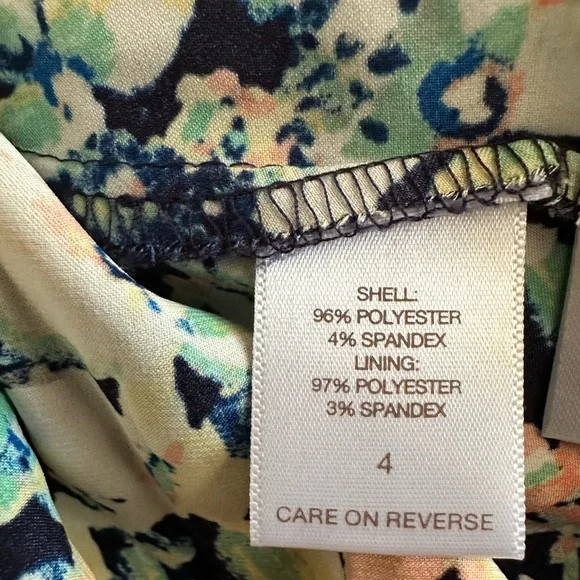 Eva Mendes NY & Co blue floral belted dress - Picture 6 of 6